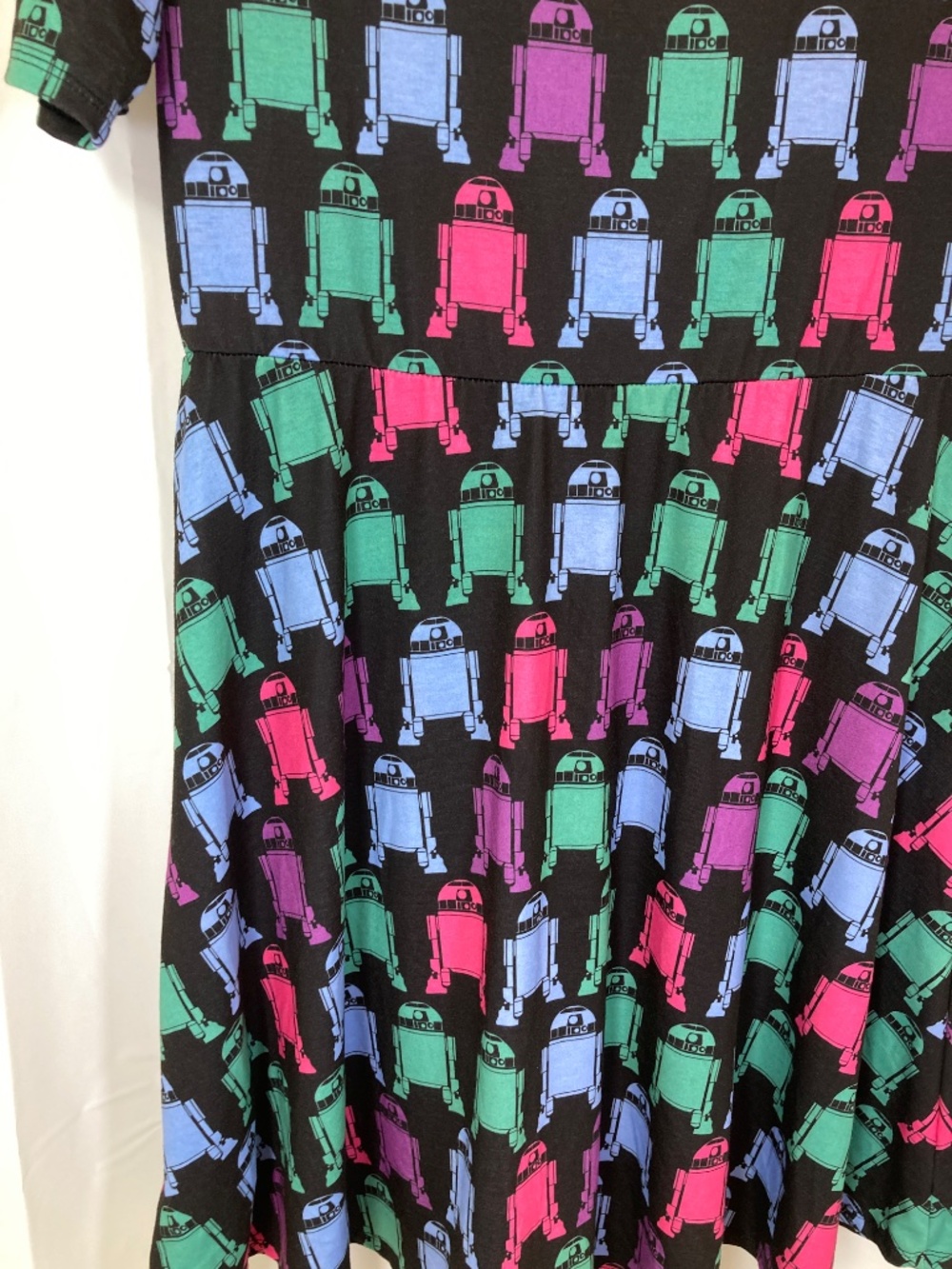 Her Universe Star Wars R2D2 Dress Sz CL Black Pink Blue Green Worn Once - Picture 12 of 16